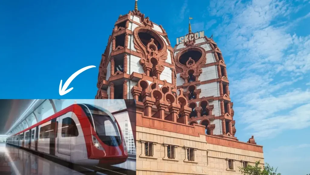ISKCON temple delhi nearest metro