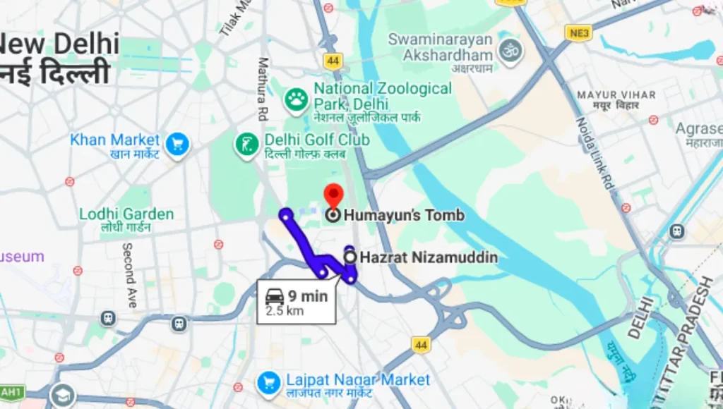Nearby Places from Sarai Kale Khan Metro Station