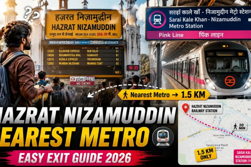 Hazrat Nizamuddin Railway Station Nearest Metro
