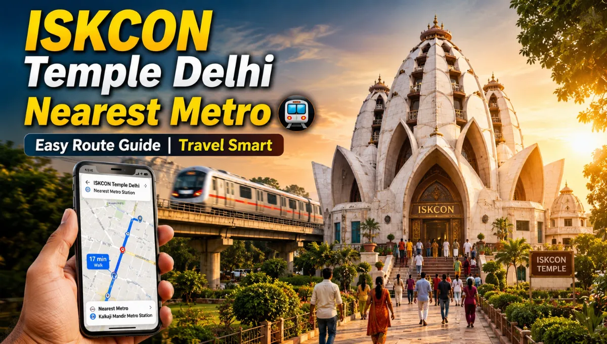ISKCON temple delhi nearest metro